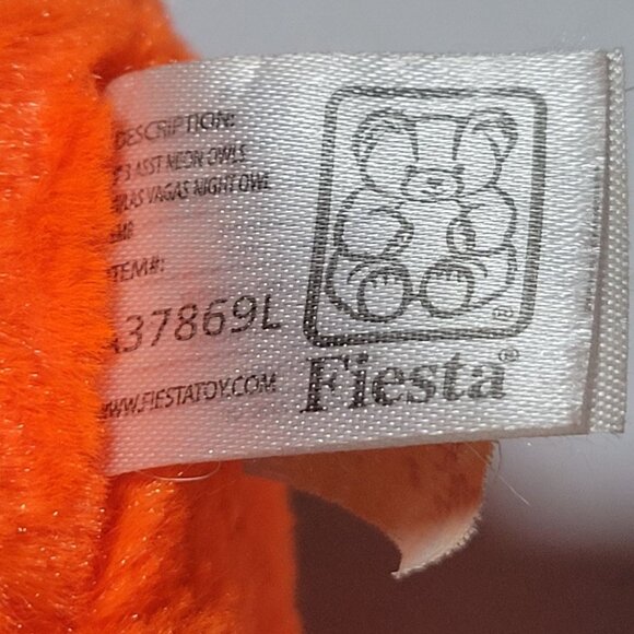 Fiesta Orange Las Vegas Night Owl 9 Inch Plush Bird Stuffed Animal Toy Gift - Picture 4 of 6
